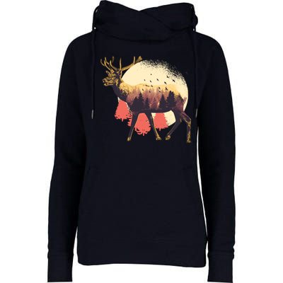 Moose Nature Womens Funnel Neck Pullover Hood