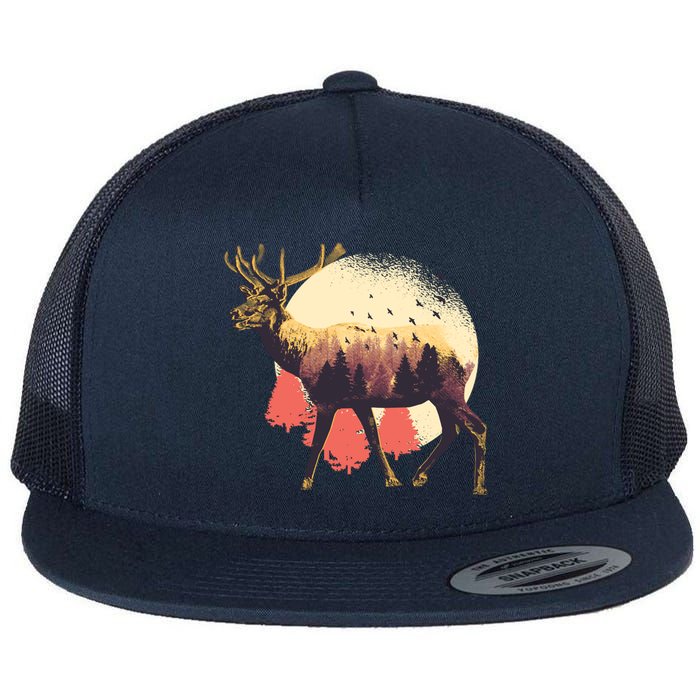 Moose Nature Flat Bill Trucker Hat