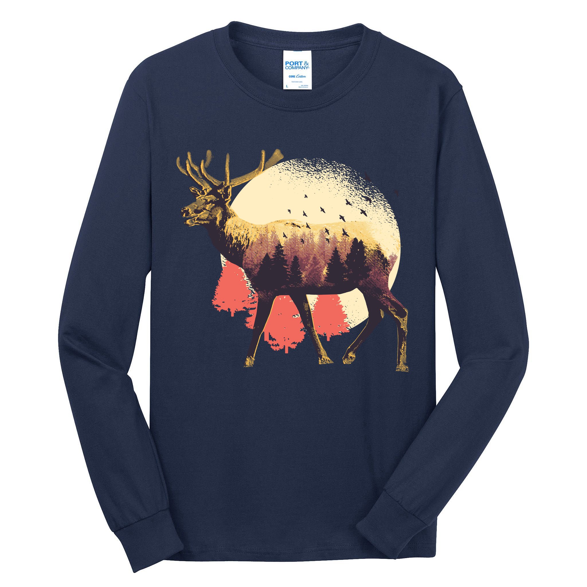 Moose Nature Tall Long Sleeve T-Shirt