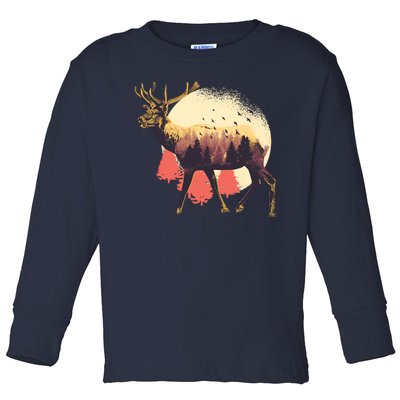 Moose Nature Toddler Long Sleeve Shirt