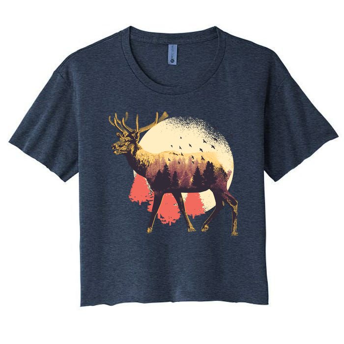 Moose Nature Women's Crop Top Tee