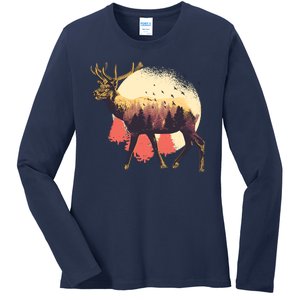 Moose Nature Ladies Long Sleeve Shirt