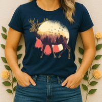 Moose Nature Womens T-Shirt