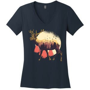 Moose Nature Women's V-Neck T-Shirt