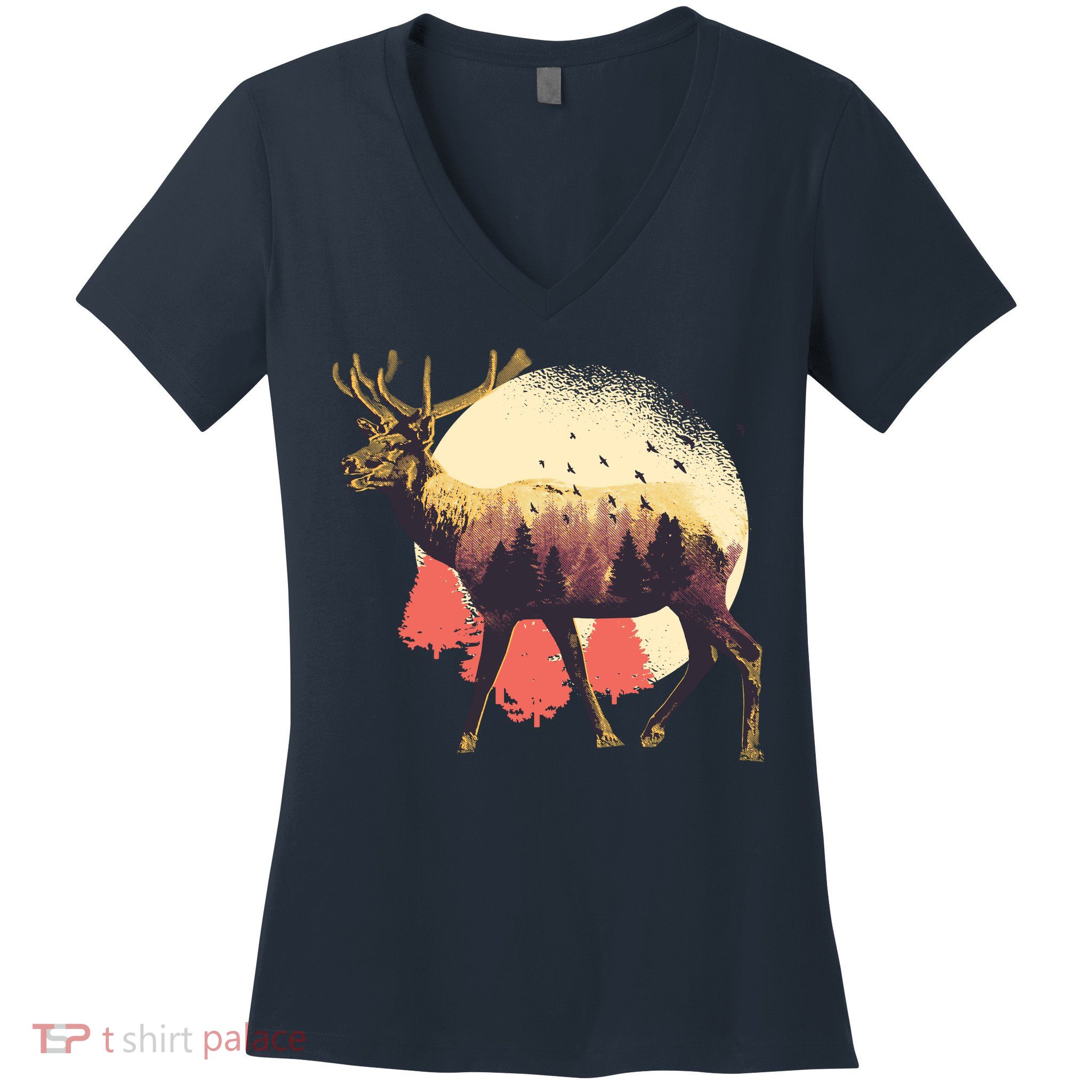 Moose Nature Women's V-Neck T-Shirt