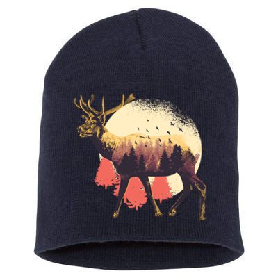 Moose Nature Short Acrylic Beanie