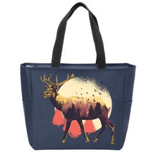 Moose Nature Zip Tote Bag