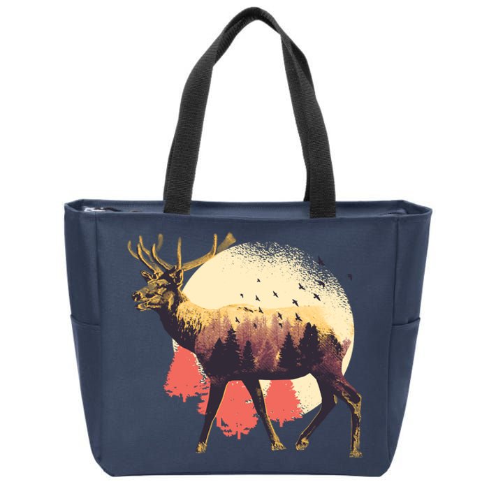 Moose Nature Zip Tote Bag