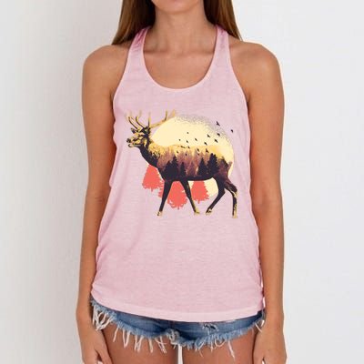 Moose Nature Women's Knotted Racerback Tank