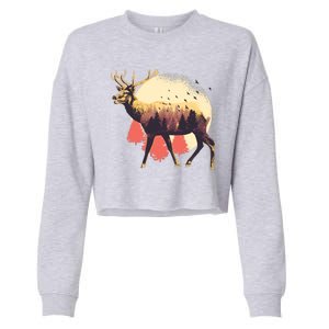 Moose Nature Cropped Pullover Crew