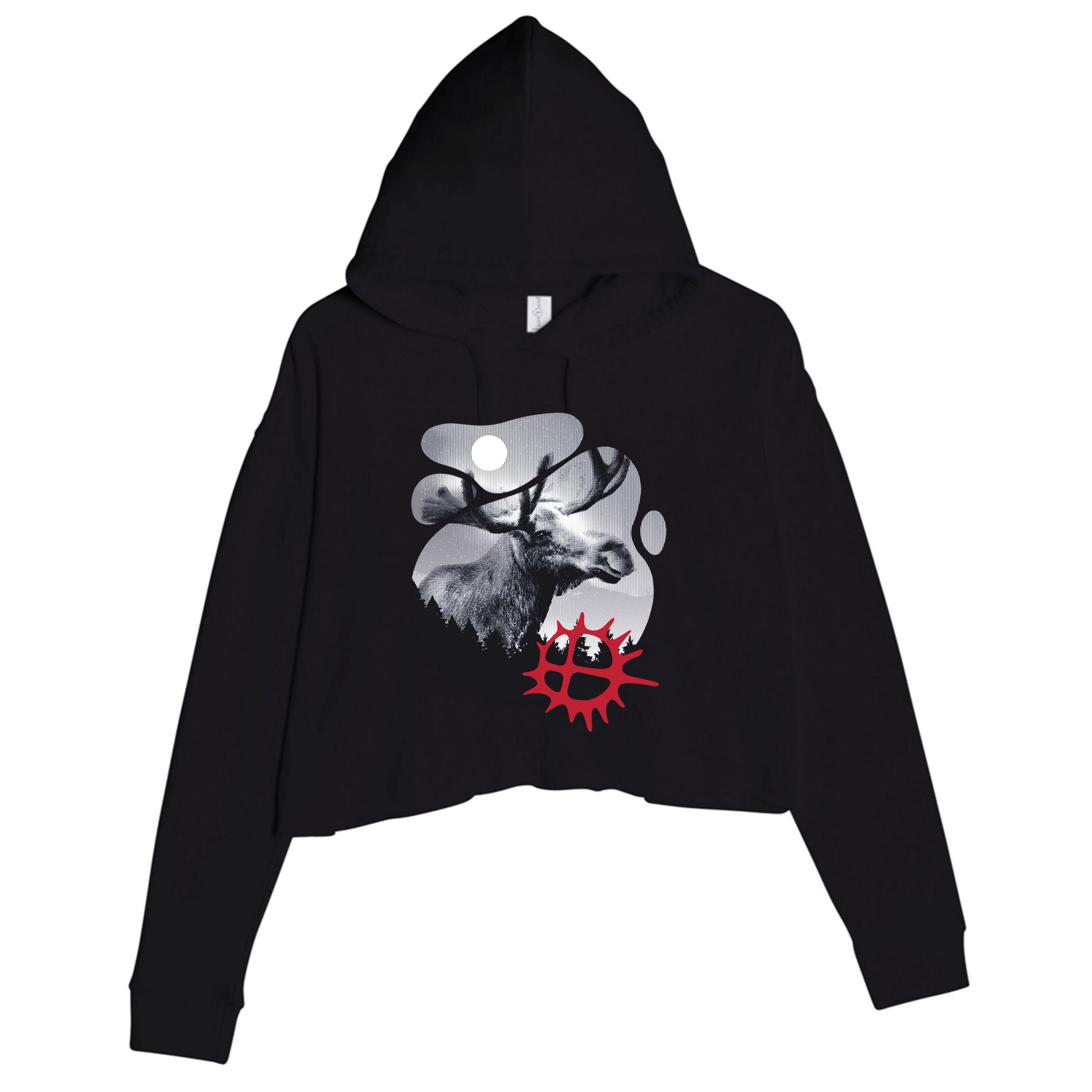 Moose Nature Sami Sun Crop Fleece Hoodie