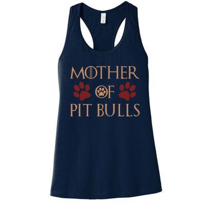 Mother Of Pit Bulls Mother's Day Gift Pitbull Pits Women's Racerback Tank