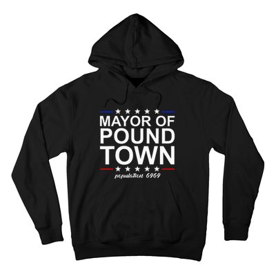 Mayor Of Pound Town Funny Adult Humor Pound Town Hoodie