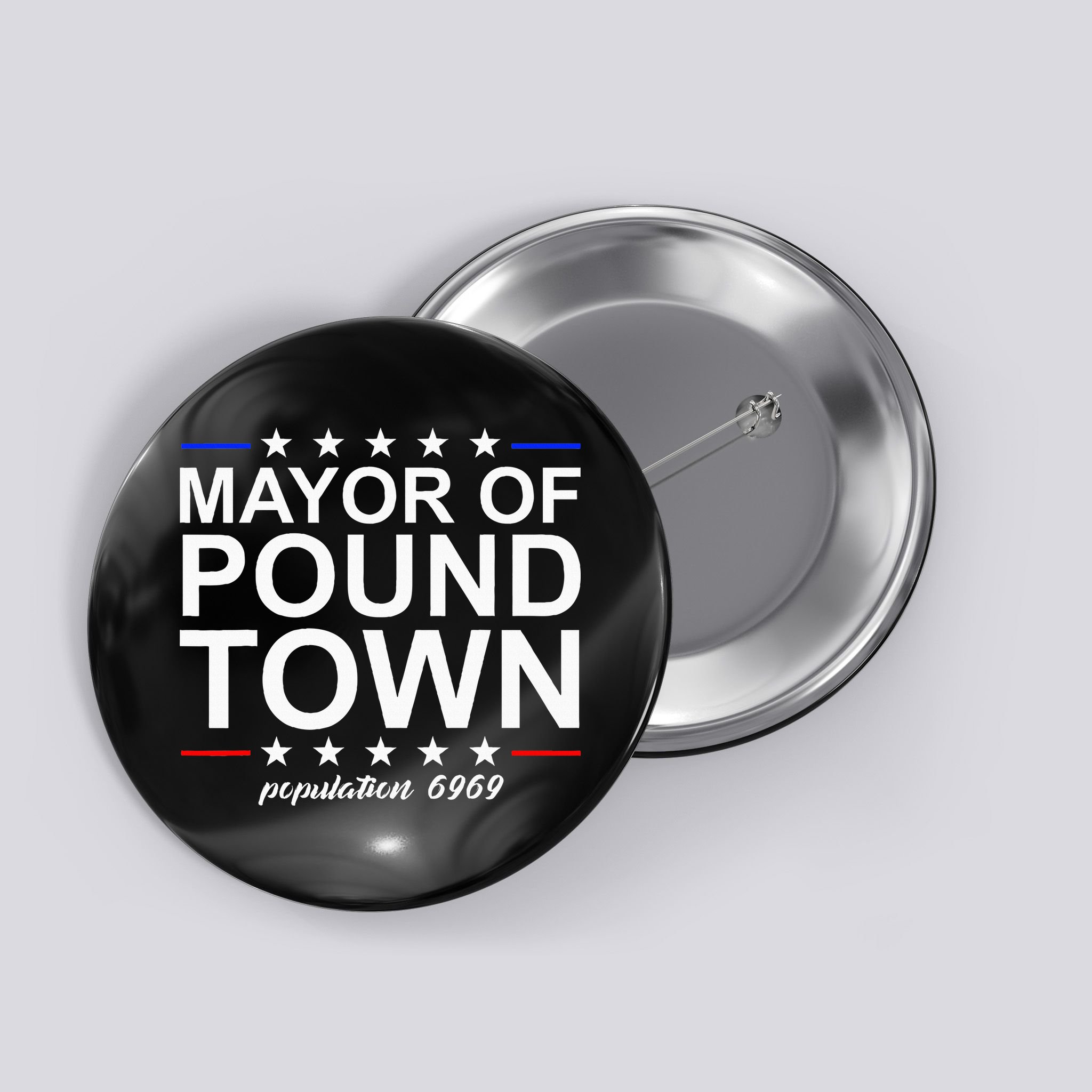 Mayor Of Pound Town Funny Adult Humor Pound Town Button