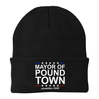 Mayor Of Pound Town Funny Adult Humor Pound Town Beanie