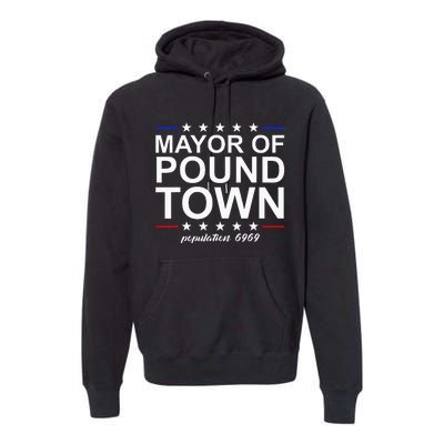 Mayor Of Pound Town Funny Adult Humor Pound Town Premium Hoodie