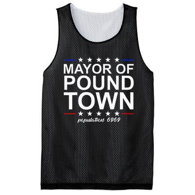 Mayor Of Pound Town Funny Adult Humor Pound Town Mesh Reversible Basketball Jersey Tank