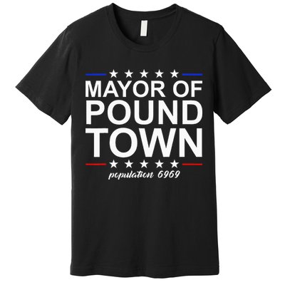 Mayor Of Pound Town Funny Adult Humor Pound Town Premium T-Shirt