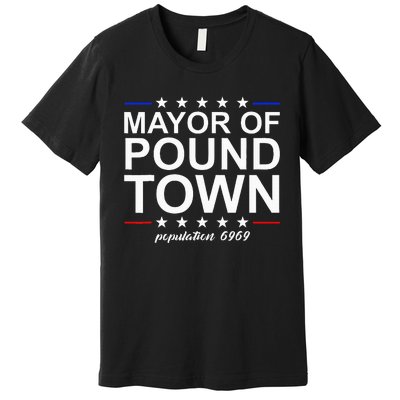 Mayor Of Pound Town Funny Adult Humor Pound Town Premium T-Shirt