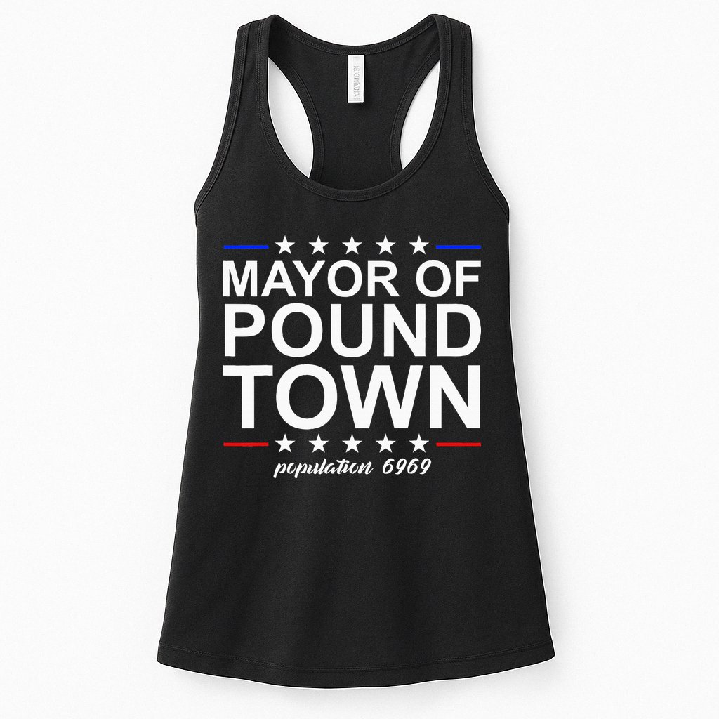Mayor Of Pound Town Funny Adult Humor Pound Town Womens Tank Top