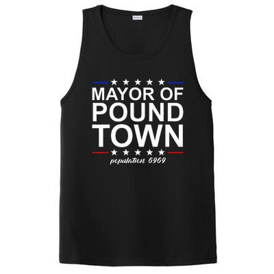 Mayor Of Pound Town Funny Adult Humor Pound Town PosiCharge Competitor Tank