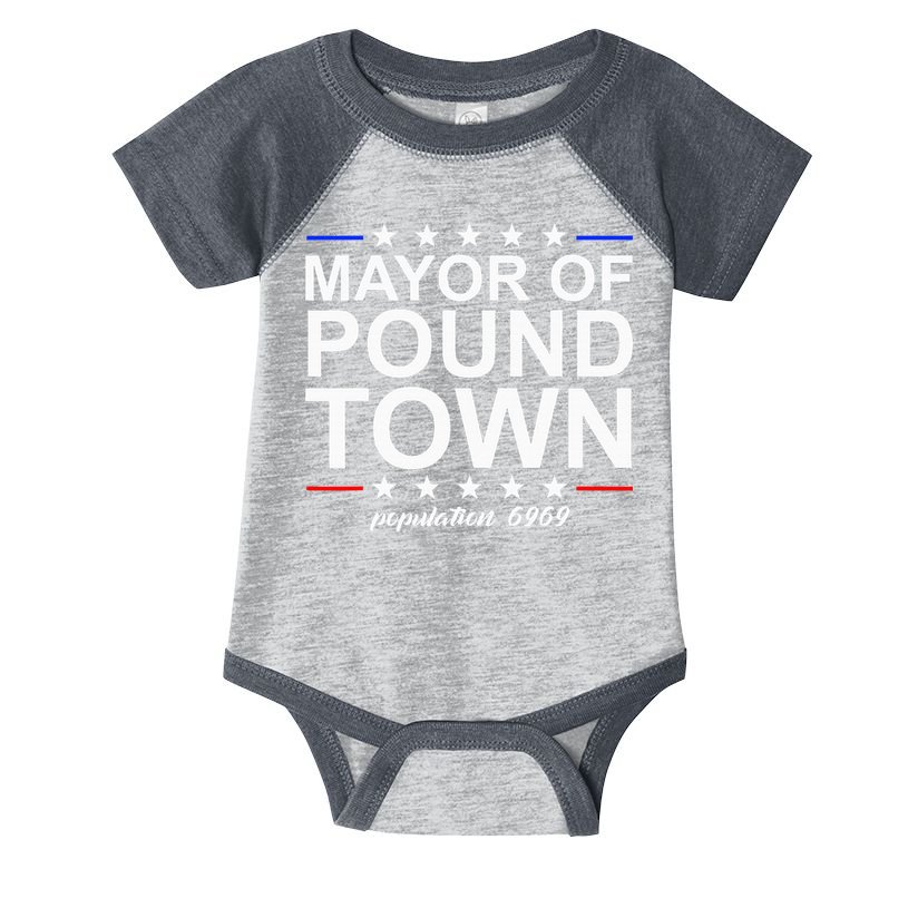 Mayor Of Pound Town Funny Adult Humor Pound Town Infant Baby Jersey Bodysuit