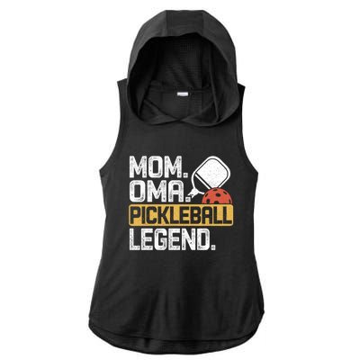 Mom Oma Pickleball Legend Vintage Gift Ladies PosiCharge Tri-Blend Wicking Draft Hoodie Tank