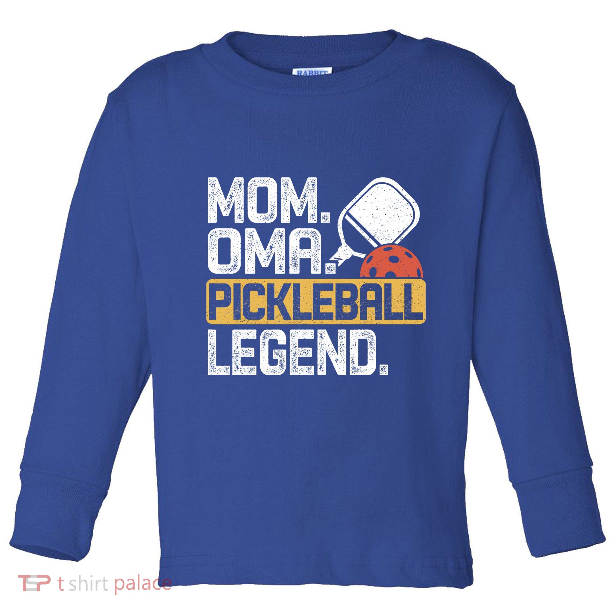 Mom Oma Pickleball Legend Vintage Gift Toddler Long Sleeve Shirt