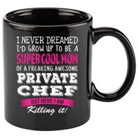 Mom Of Private Chef Funny I Never Dreamed Great Gift 11oz C Handle Ceramic Mug