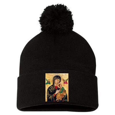 Mother Of Perpetual Help Pom Pom 12in Knit Beanie