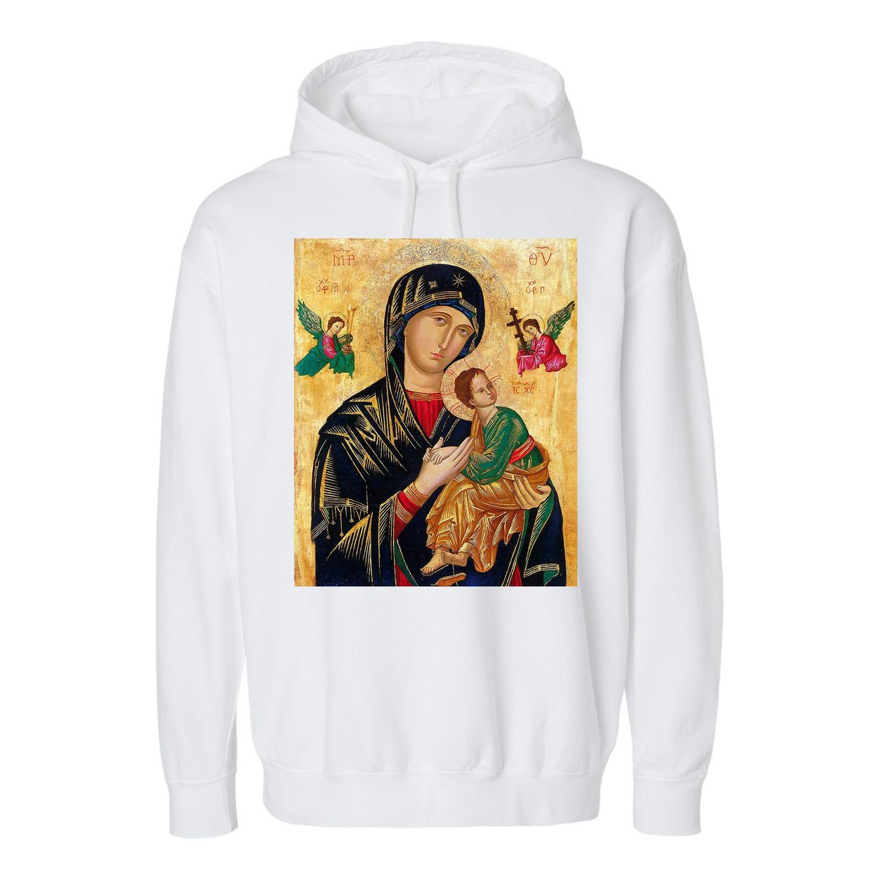 Mother Of Perpetual Help Garment-Dyed Fleece Hoodie