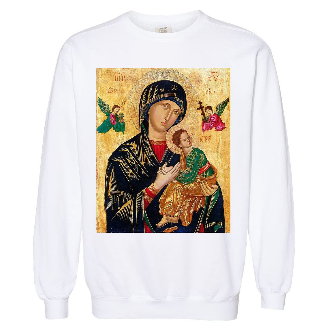 Mother Of Perpetual Help Garment-Dyed Sweatshirt