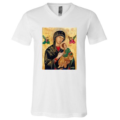 Mother Of Perpetual Help V-Neck T-Shirt