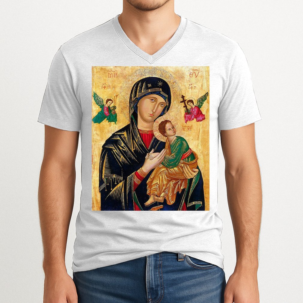 Mother Of Perpetual Help V-Neck T-Shirt