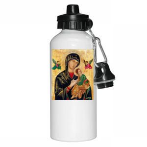 Mother Of Perpetual Help Aluminum Water Bottle