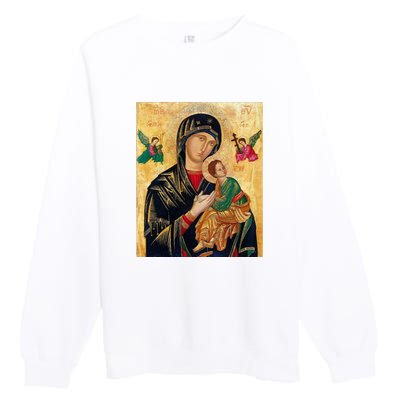 Mother Of Perpetual Help Premium Crewneck Sweatshirt