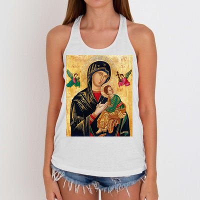 Mother Of Perpetual Help Women's Knotted Racerback Tank