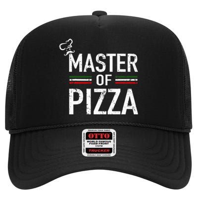 Master Of Pizza Italy Pizza Master Pizza Cooking Chef High Crown Mesh Back Trucker Hat