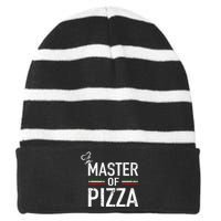 Master Of Pizza Italy Pizza Master Pizza Cooking Chef Striped Beanie with Solid Band