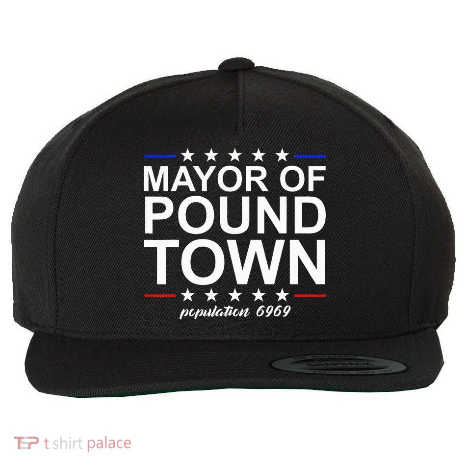 Mayor Of Pound Town Funny Adult Humor Pound Town Wool Snapback Cap