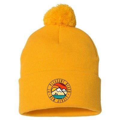 Minimalist Outdoors Pt. Pleasant Beach Point New Jersey Nj Pom Pom 12in Knit Beanie