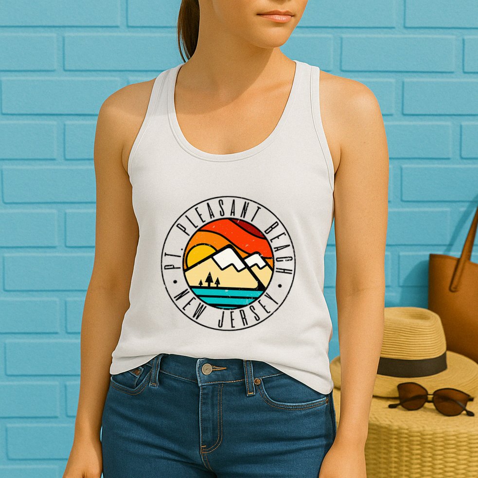 Minimalist Outdoors Pt. Pleasant Beach Point New Jersey Nj Womens Tank Top