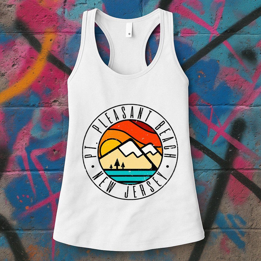 Minimalist Outdoors Pt. Pleasant Beach Point New Jersey Nj Womens Tank Top