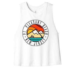 Minimalist Outdoors Pt. Pleasant Beach Point New Jersey Nj Women's Racerback Cropped Tank