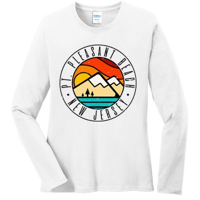 Minimalist Outdoors Pt. Pleasant Beach Point New Jersey Nj Ladies Long Sleeve Shirt