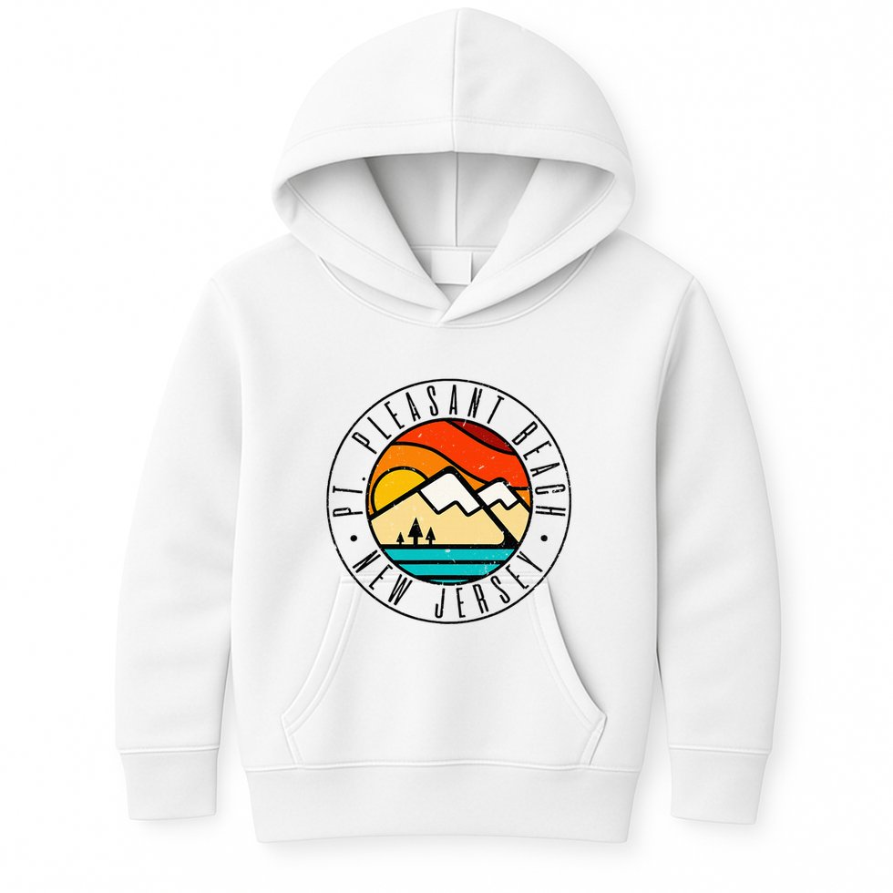 Minimalist Outdoors Pt. Pleasant Beach Point New Jersey Nj Kids Hoodie