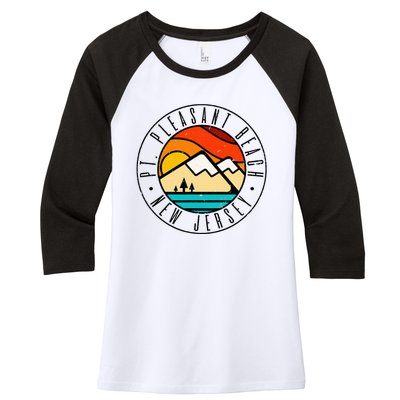 Minimalist Outdoors Pt. Pleasant Beach Point New Jersey Nj Women's Tri-Blend 3/4-Sleeve Raglan Shirt