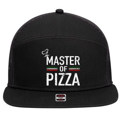 Master Of Pizza Italy Pizza Master Pizza Cooking Chef 7 Panel Mesh Trucker Snapback Hat