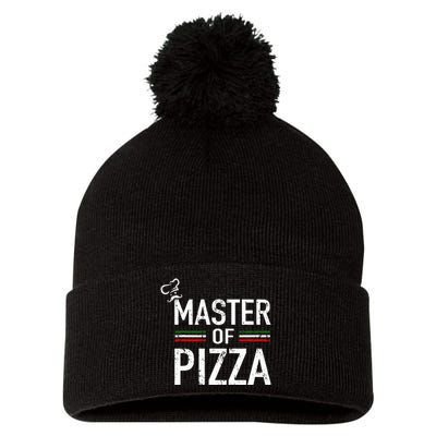 Master Of Pizza Italy Pizza Master Pizza Cooking Chef Pom Pom 12in Knit Beanie