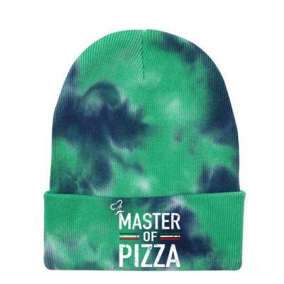 Master Of Pizza Italy Pizza Master Pizza Cooking Chef Tie Dye 12in Knit Beanie